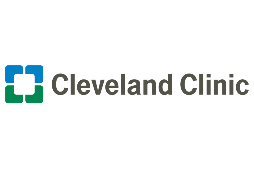 blue and green icon boxes on the left and Cleveland Clinic writing